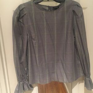 Who What Wear Glen Plaid Top